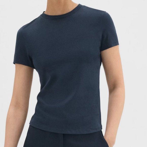Theory Slim Navy Tee - S - Picture 1 of 4